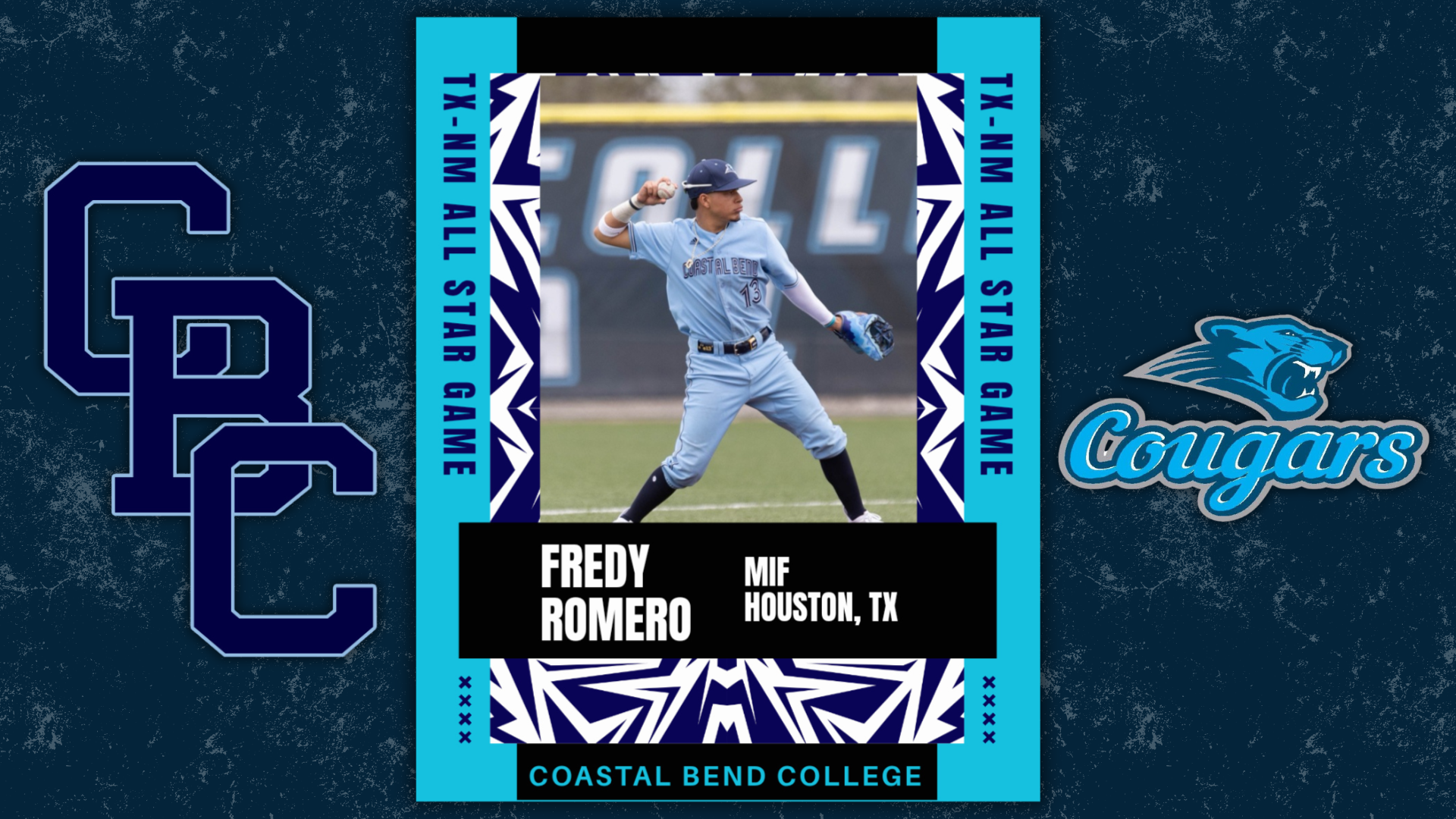 CBC Infielder Fredy Romero Named to Texas-New Mexico JC All-Star Game